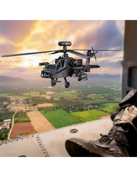 Modelo 3D de Metal Piececool AH-64 Apache 145 Piezas