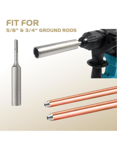 Conductor de Varilla de Tierra SDS Plus SyunsXoon 20 mm