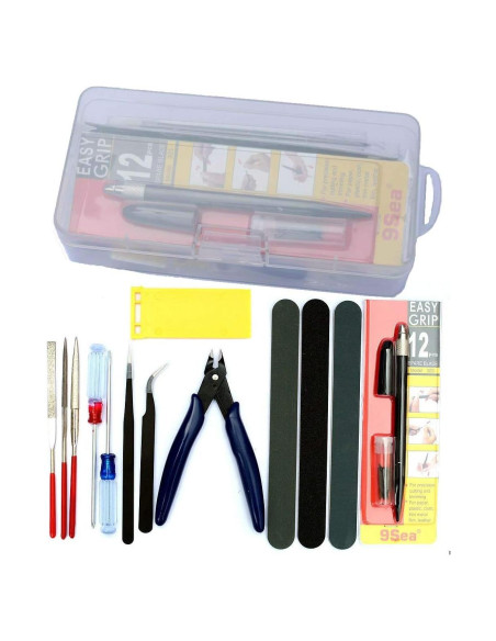 Juego de Herramientas para Modelistas Alemon - 12 Piezas