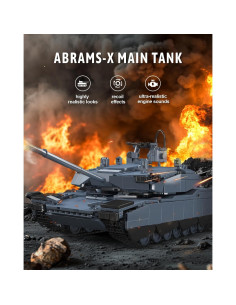 Tanque Abrams-X Mould King 20036 1192 Piezas Control Remoto 2