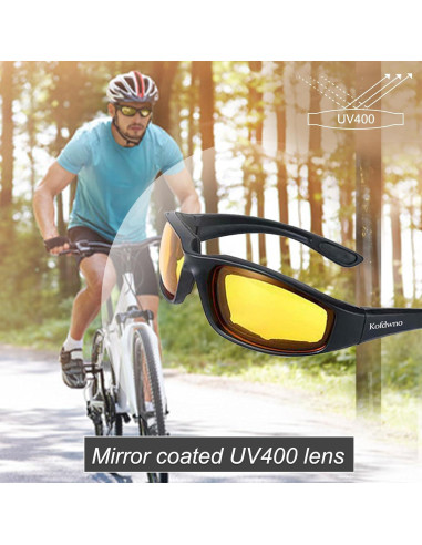 Gafas de Motocicleta Allhave ALL S16 Lente Amarillo UV