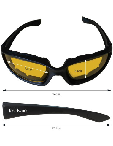 Gafas de Motocicleta Allhave ALL S16 Lente Amarillo UV