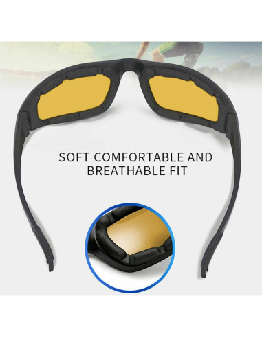 Gafas de Motocicleta Allhave ALL S16 Lente Amarillo UV