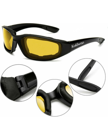 Gafas de Motocicleta Allhave ALL S16 Lente Amarillo UV