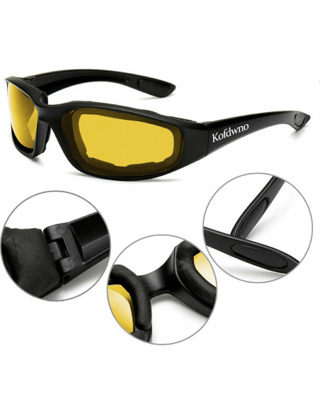 Gafas de Motocicleta Allhave ALL S16 Lente Amarillo UV