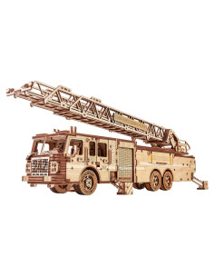 Camión de Bomberos Wood Trick 3D - Escalera Extensible