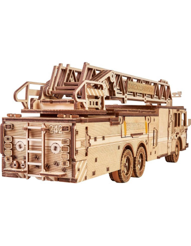 Camión de Bomberos Wood Trick 3D - Escalera Extensible