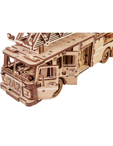Camión de Bomberos Wood Trick 3D - Escalera Extensible