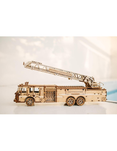 Camión de Bomberos Wood Trick 3D - Escalera Extensible