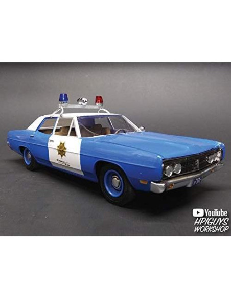 Coche de Policía Ford Galaxie 1970 AMT Modelo 1/25 Azul
