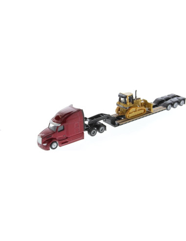 Tractora Tandem Peterbilt 579 UltraLoft 1:87 con Remolque y Bulldozer