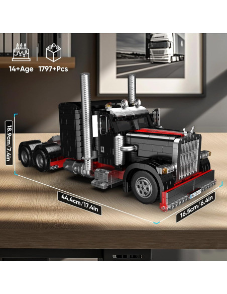 Camión de Remolque Pesado Mould King 10037 1797 Piezas