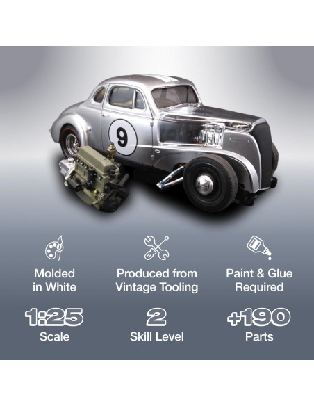 Kit de Modelo AMT Chevy Coupe 1937 1:25 17,15 cm