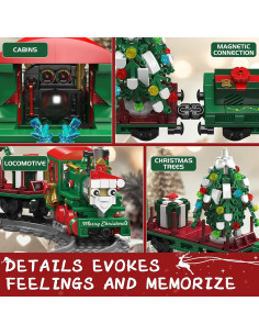 Mould King 12039 Kit Tren de Navidad 922 Piezas con Luz LED 2