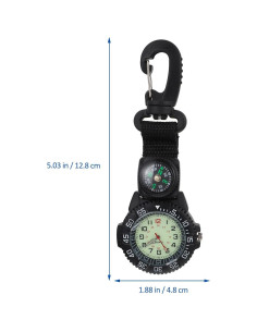 Reloj de bolsillo WRITWAA con brújula y clip para outdoor 2