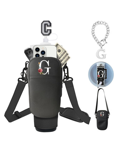 Portabotellas Stanley 40oz/30oz con Correa Ajustable Negro