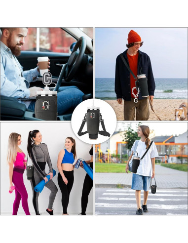 Portabotellas Stanley 40oz/30oz con Correa Ajustable Negro