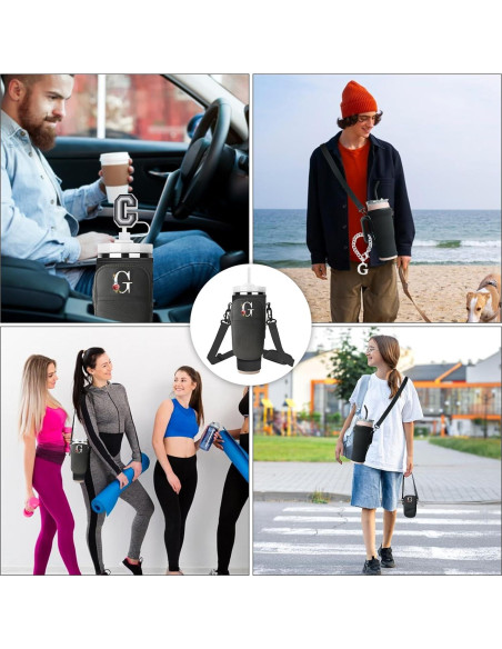 Portabotellas Stanley 40oz/30oz con Correa Ajustable Negro