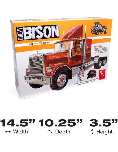 Modelo a Escala 1:25 Tractor Chevrolet Bison AMT Detallado