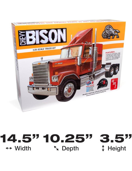 Modelo a Escala 1:25 Tractor Chevrolet Bison AMT Detallado