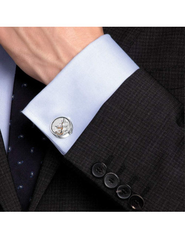 Gemelos de Reloj Mr.Van Plata Vintage Steampunk