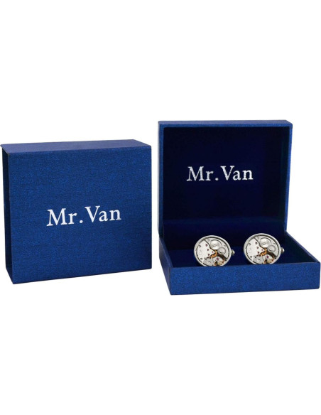 Gemelos de Reloj Mr.Van Plata Vintage Steampunk Gemelos de Reloj Mr.Van Plata Vintage Steampunk