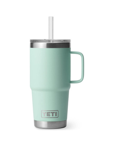 Taza Aislada YETI 739 ml con Asa y Tapa Verde Mar