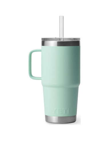 Taza Aislada YETI 739 ml con Asa y Tapa Verde Mar