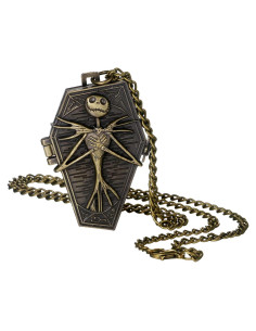 Reloj de bolsillo Lancardo bronce calavera con cadena