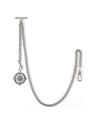 Reloj de bolsillo SIBOSUN con cadena Albert T-Bar 37 cm