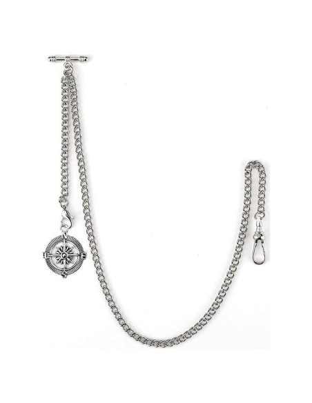 Reloj de bolsillo SIBOSUN con cadena Albert T-Bar 37 cm