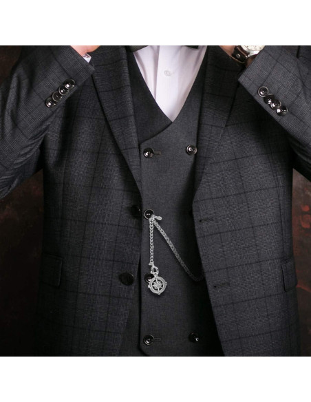 Reloj de bolsillo SIBOSUN con cadena Albert T-Bar 37 cm