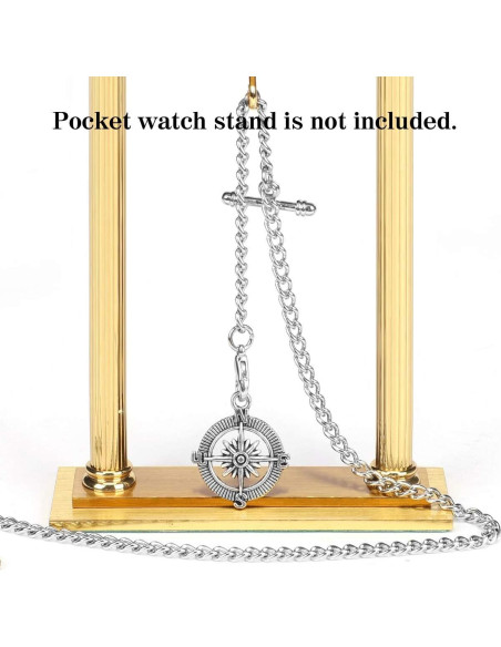 Reloj de bolsillo SIBOSUN con cadena Albert T-Bar 37 cm