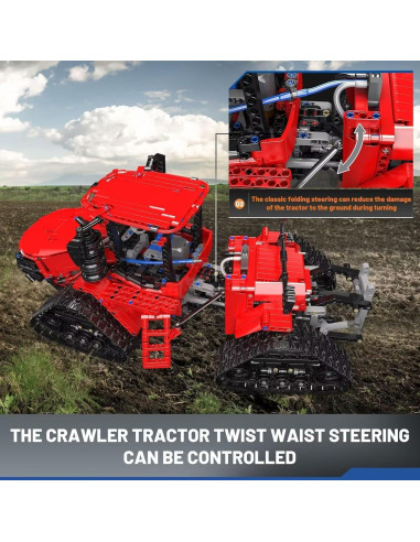 Mould King 18020 Tractor Crawler RC 1698 Piezas