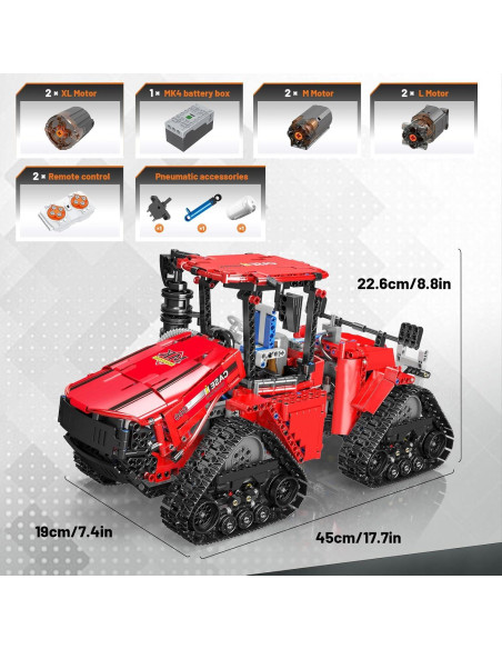 Mould King 18020 Tractor Crawler RC 1698 Piezas