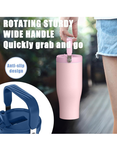 Vaso Zukro 1.2 L Con Pajilla Plegable y Asa para Gimnasio