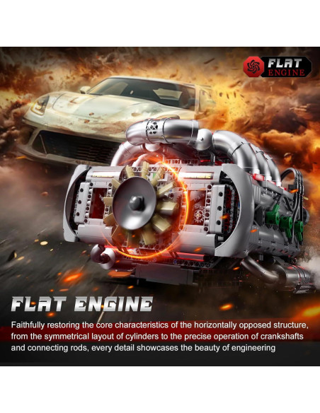 Mould King Kit Motor Flat-Six 2375 Piezas para Construcción