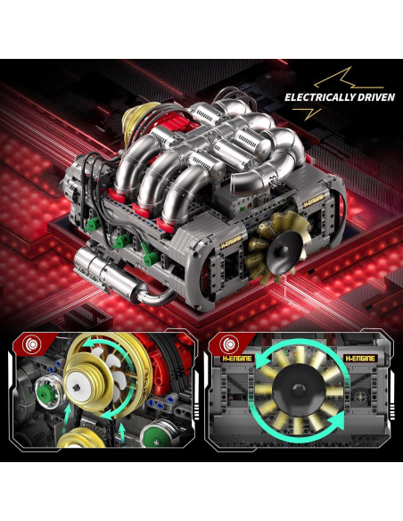 Mould King Kit Motor Flat-Six 2375 Piezas para Construcción