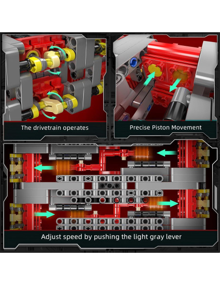 Mould King Kit Motor Flat-Six 2375 Piezas para Construcción