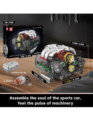 Mould King Kit Motor Flat-Six 2375 Piezas para Construcción