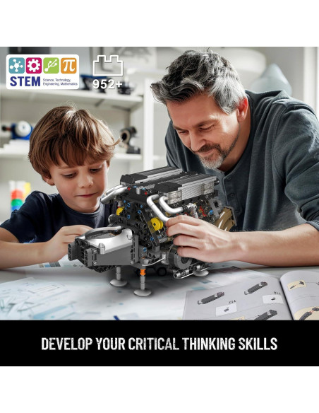 Mould King Motor V8 W16 952 Piezas Juguete STEM