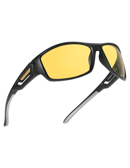 Gafas de Visión Nocturna TJUTR Polarizadas Amarillas