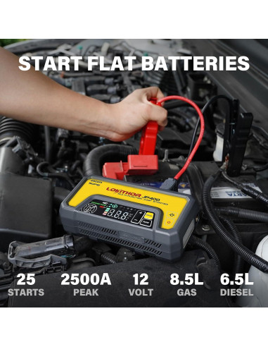 Arrancador de Salto LOKITHOR JP400 con Compresor 2500A