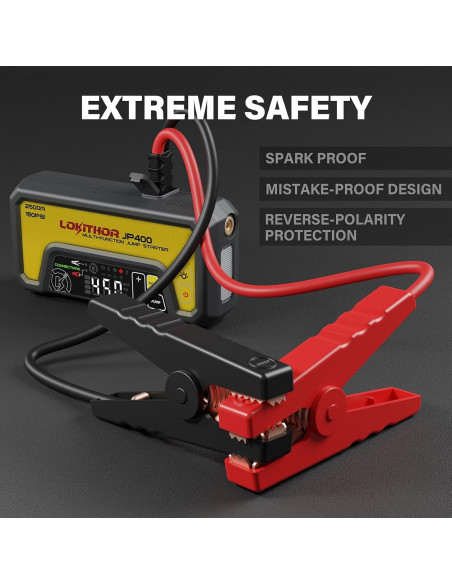 Arrancador de Salto LOKITHOR JP400 con Compresor 2500A