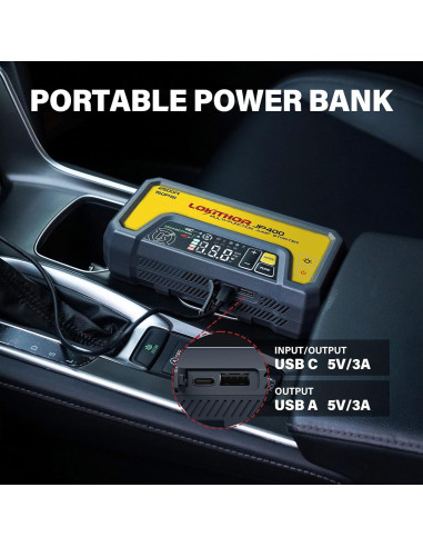 Arrancador de Salto LOKITHOR JP400 con Compresor 2500A