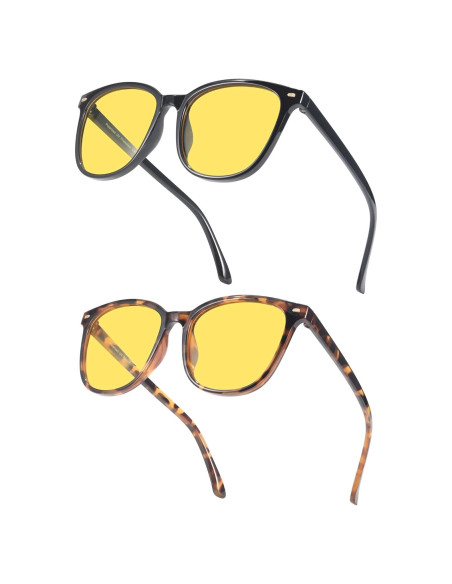 Gafas de Visión Nocturna FIMILU 2 Pack Polarizadas Amarillas