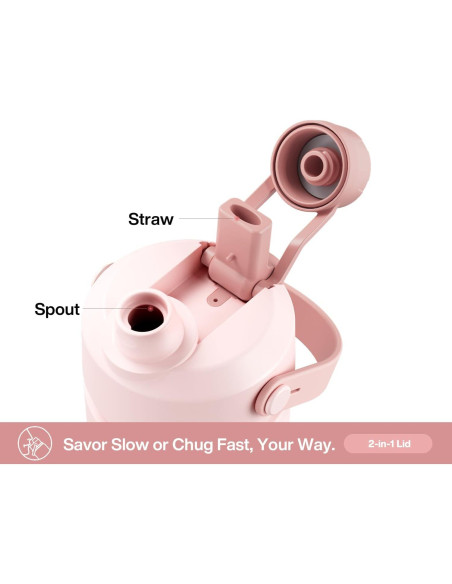 Botella de Agua 26 oz POWCAN Acero Inoxidable 2-en-1