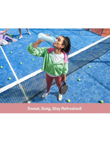 Botella de Agua 26 oz POWCAN Acero Inoxidable 2-en-1