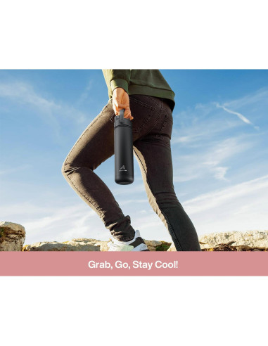 Botella de Agua 26 oz POWCAN Acero Inoxidable 2-en-1