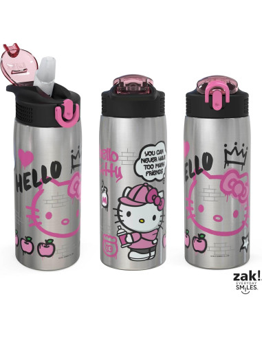 Botella de Agua Zak Designs Hello Kitty 570 ml Acero Inoxidable